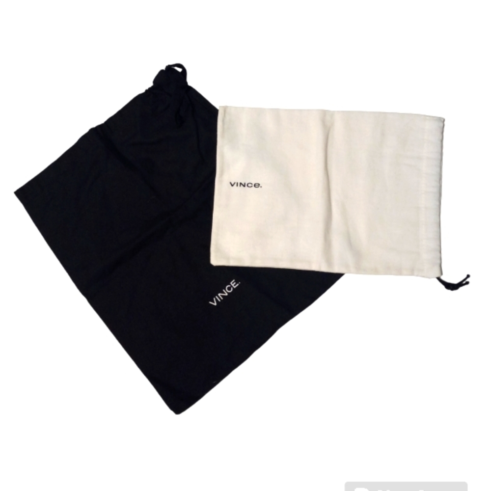 Lot of 2 Luxury Brand VINCE Canvas Drawtie Dust Bags